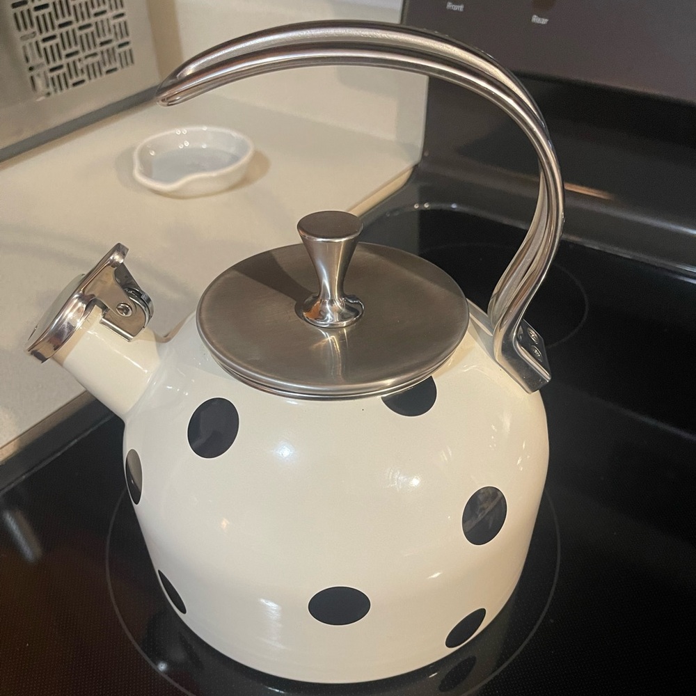 Lenox Kate Spade Deco Dot "Whistle While You Work" Teapot